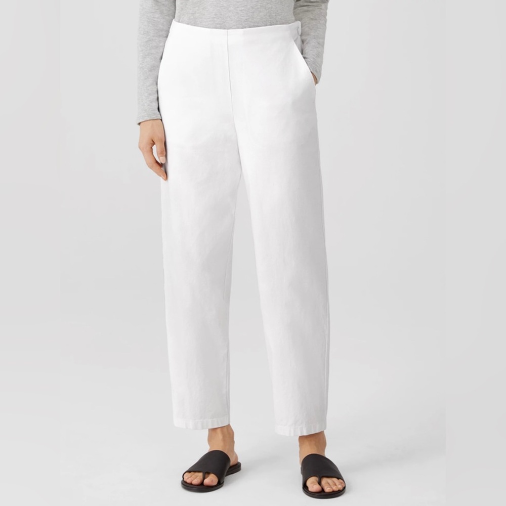 Eileen Fisher Organic Cotton Hemp Lantern Ankle Pant women’s L